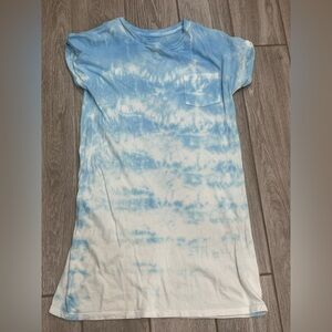 Gap blue tie-dye shirt dress
